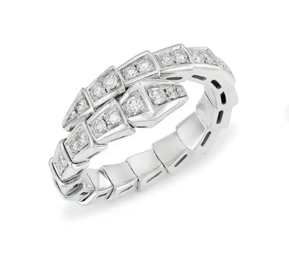 [OAK JURI]SERPENTI RING SILVER DIAMOND PAVED 4MM