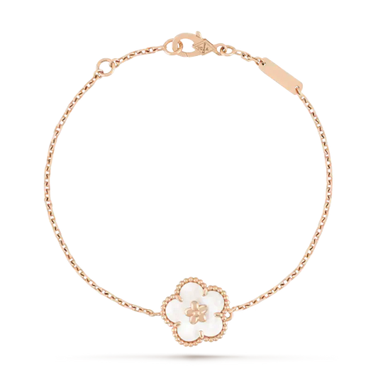 [OAK JURI]LUCKY WHITE MOP PLUM BLOSSOM  BRACELET
