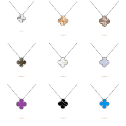 [OAK JURI]CLOVER 15MM NECKLACE SILVER COLLECTION