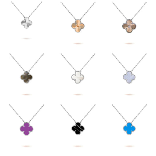 [OAK JURI]CLOVER 15MM NECKLACE SILVER COLLECTION
