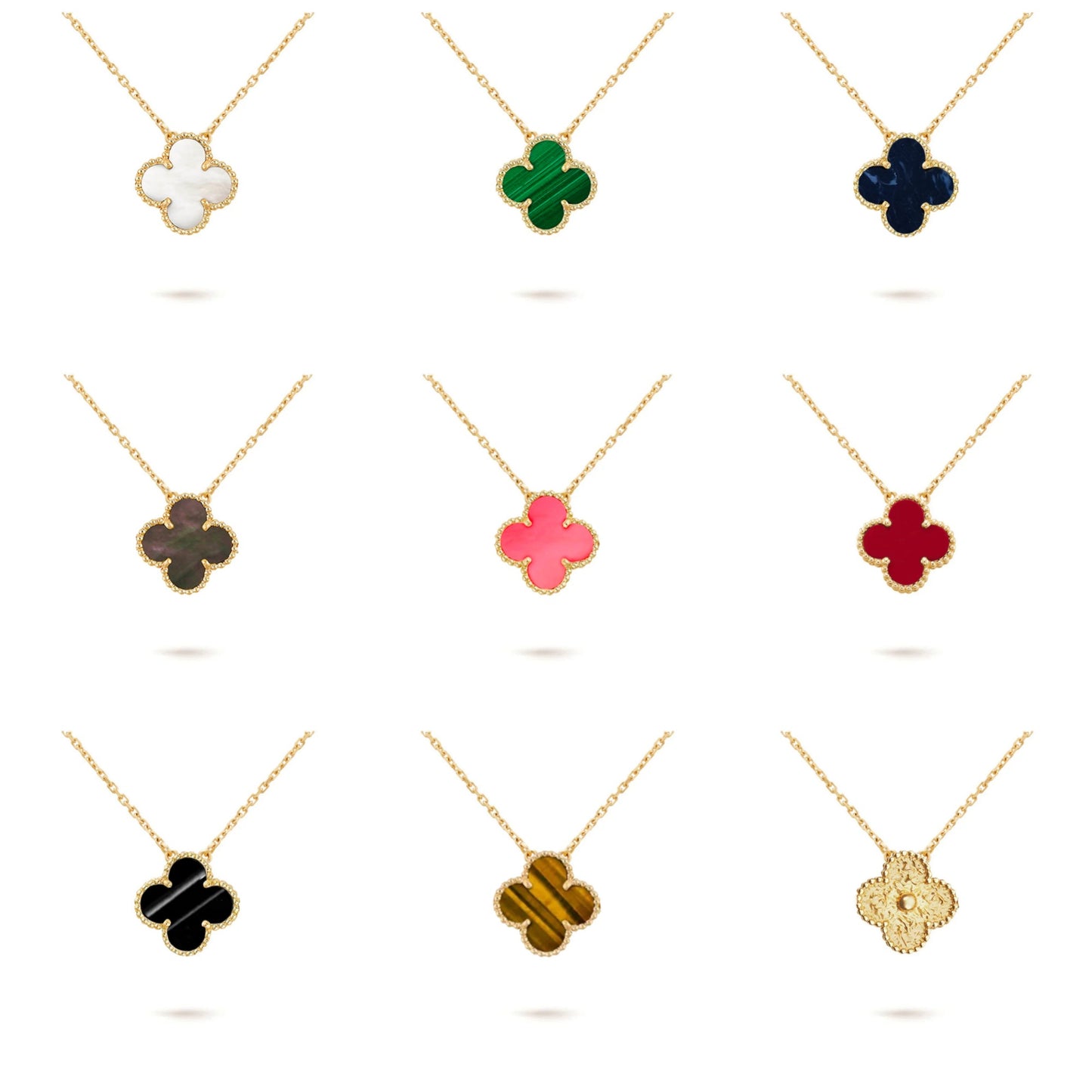 [OAK JURI]CLOVER 15MM SINGLE FLOWER NECKLACE COLLECTION