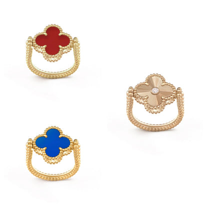 [OAK JURI]CLOVER RIVERSIBLE RING GOLD COLLECTION