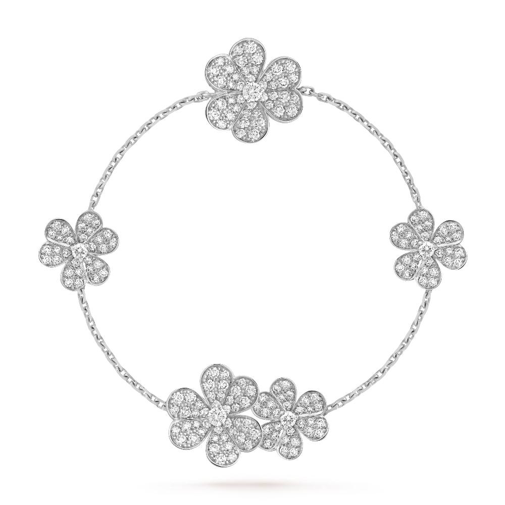 [OAK JURI]FRIVOLE SILVER 5 FLOWERS BRACELET