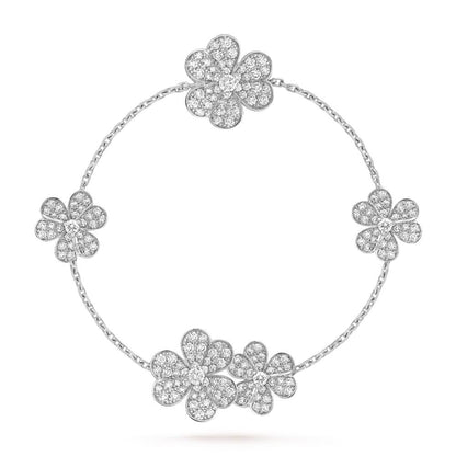 [OAK JURI]FRIVOLE SILVER 5 FLOWERS BRACELET