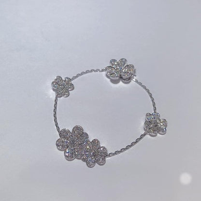 [OAK JURI]FRIVOLE SILVER 5 FLOWERS BRACELET