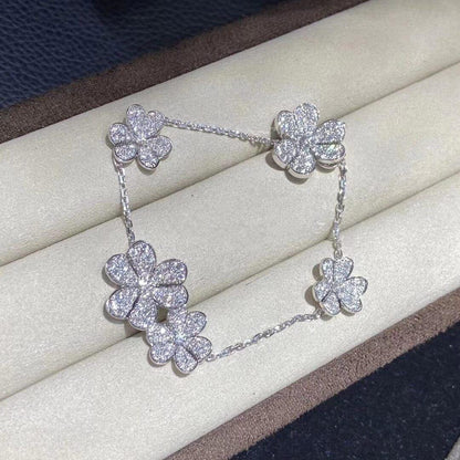 [OAK JURI]FRIVOLE SILVER 5 FLOWERS BRACELET