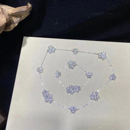 [OAK JURI]FRIVOLE SILVER 5 FLOWERS BRACELET