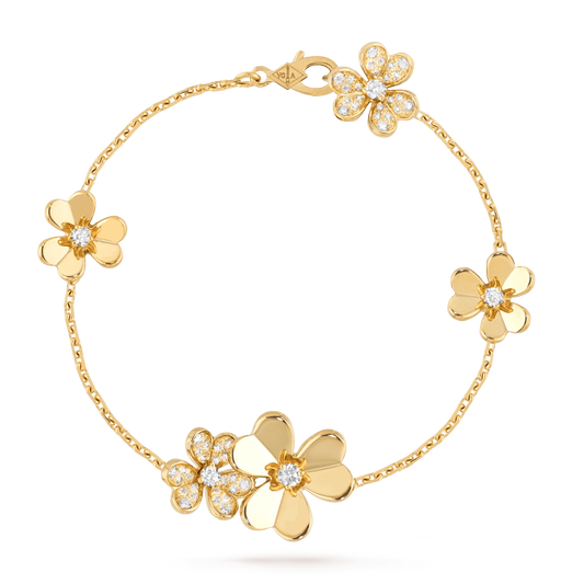 [OAK JURI]FRIVOLE GOLD 5 FLOWERS BRACELET