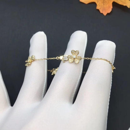 [OAK JURI]FRIVOLE GOLD 5 FLOWERS BRACELET