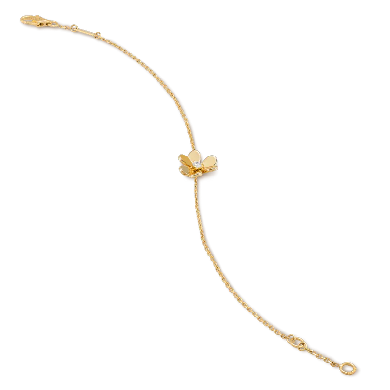 [OAK JURI]FRIVOLE GOLD FLOWER PINK MALACHITE BRACELET