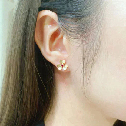 [OAK JURI]FRIVOLE  FLOWER PINK EARRINGS