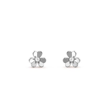 [OAK JURI]FRIVOLE MINI SILVER FLOWER EARRINGS