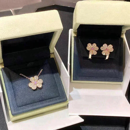 [OAK JURI]FRIVOLE ROSE GOLD FLOWER DIAMOND NECKLACE