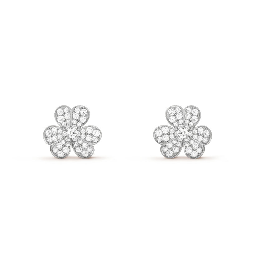 [OAK JURI]FRIVOLE SILVER FLOWER DIAMOND EARRINGS