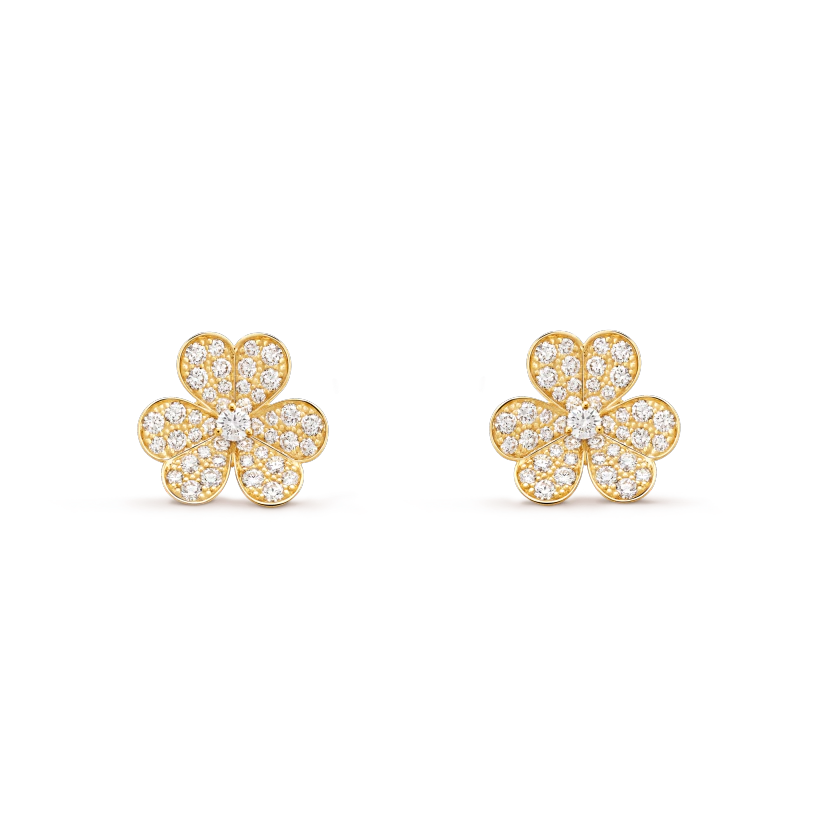 [OAK JURI]FRIVOLE GOLD FLOWER DIAMOND EARRINGS