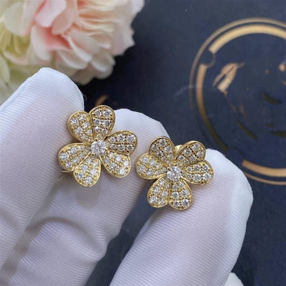 [OAK JURI]FRIVOLE GOLD FLOWER DIAMOND EARRINGS