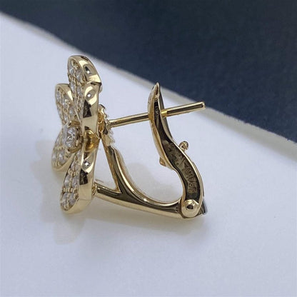 [OAK JURI]FRIVOLE GOLD FLOWER DIAMOND EARRINGS