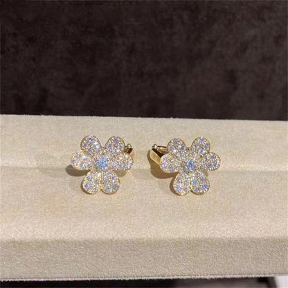 [OAK JURI]FRIVOLE GOLD FLOWER DIAMOND EARRINGS