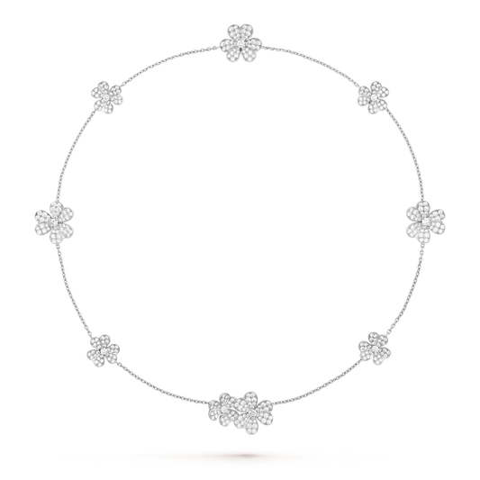 [OAK JURI]FRIVOLE SILVER 9 FLOWERS NECKLACE