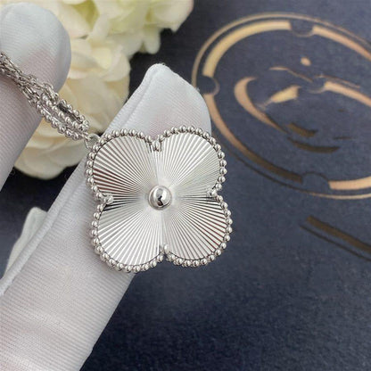 [OAK JURI]CLOVER 25MM SILVER BIG CLOVER NECKLACE