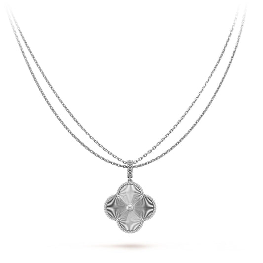[OAK JURI]CLOVER 25MM SILVER BIG CLOVER NECKLACE