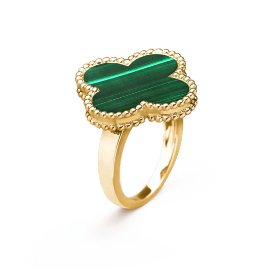 [OAK JURI]CLOVER MALACHITE RING