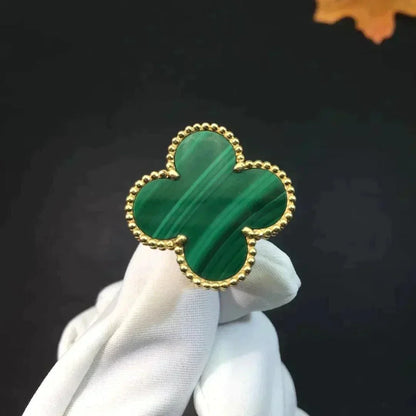 [OAK JURI]CLOVER MALACHITE RING