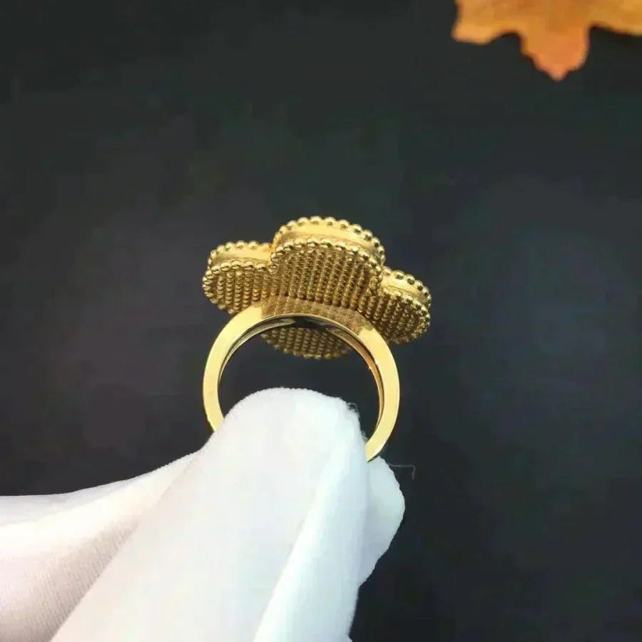 [OAK JURI]CLOVER MALACHITE RING