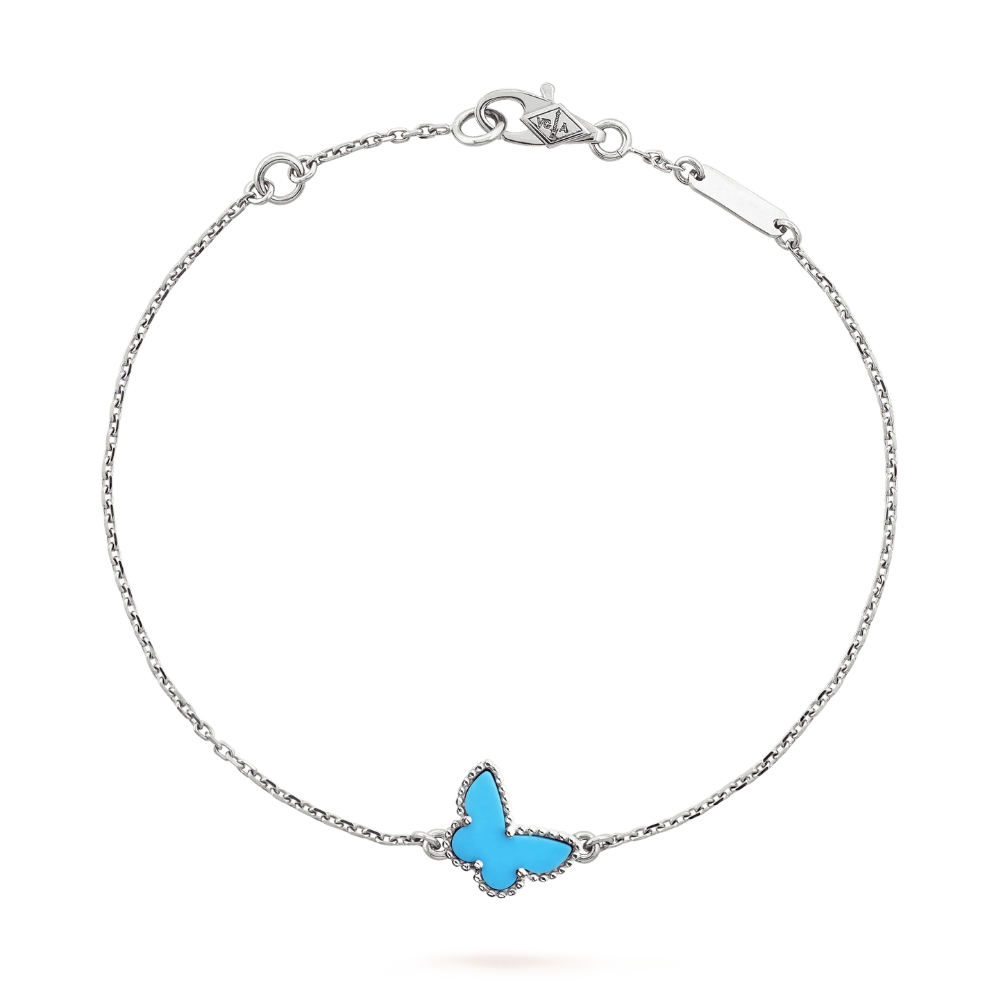 [OAK JURI]BUTTERFLY TURQUOISE BUTTERFLY BRACELET SILVER