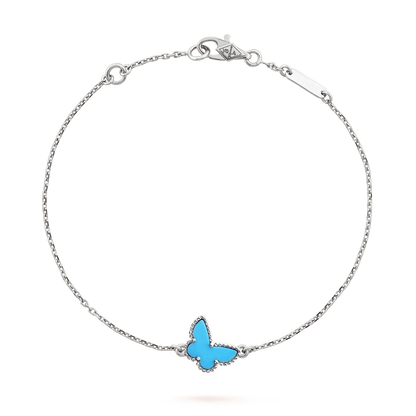 [OAK JURI]BUTTERFLY TURQUOISE BUTTERFLY BRACELET SILVER