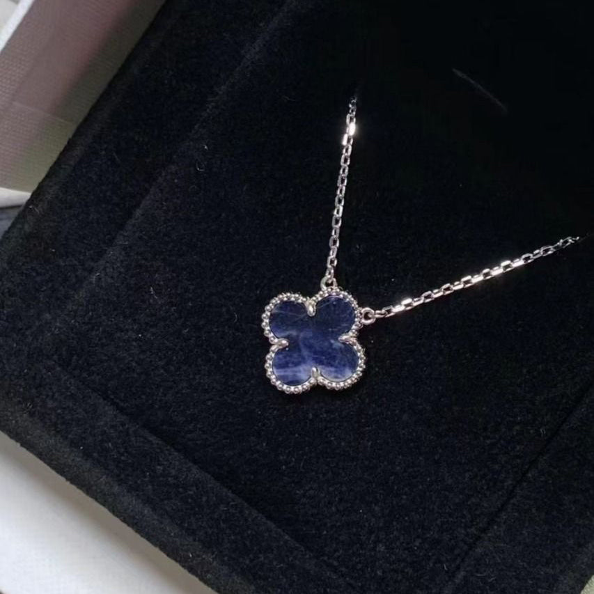 [OAK JURI]CLOVER 15MM PIETERSITE NECKLACE SILVER