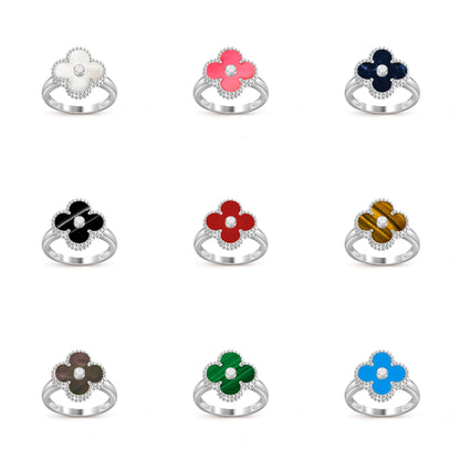 [OAK JURI]CLOVER SILVER DIOMND RING COLLECTION