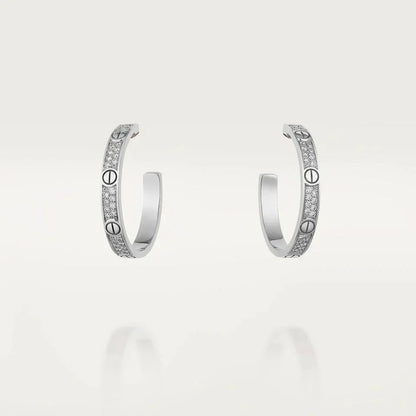[OAK JURI]LOVE EARRINGS 3.6MM DIAMOND PAVED
