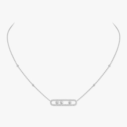 [OAK JURI] Move Pave_ Rose Gold Diamond Necklace