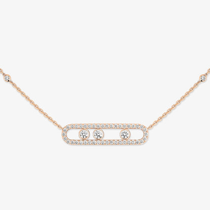 [OAK JURI] Move Pave_ Rose Gold Diamond Necklace