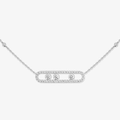 [OAK JURI] Move Pave_ Rose Gold Diamond Necklace
