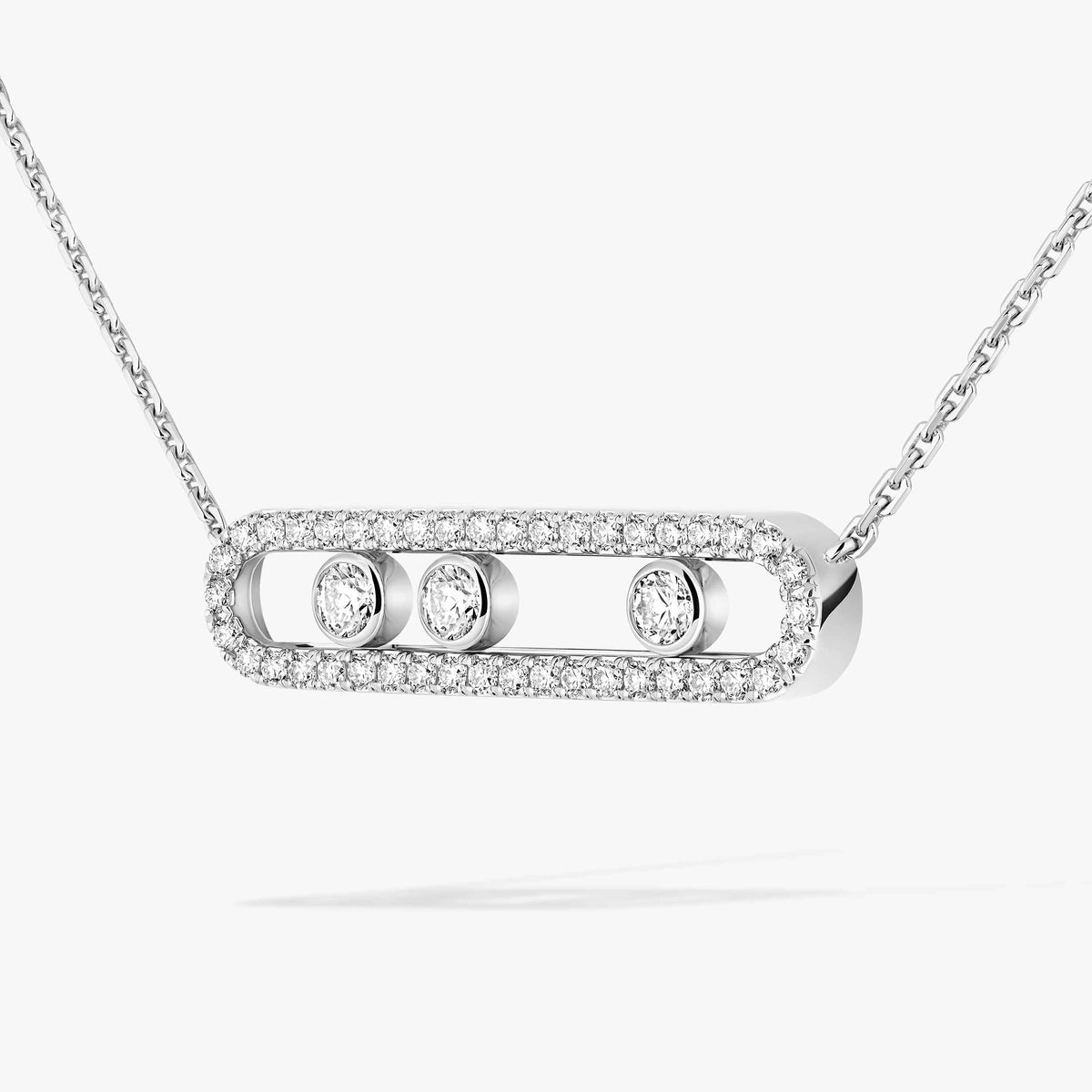 [OAK JURI] Move Pave_ Rose Gold Diamond Necklace