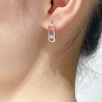 [OAK JURI]MOVE UNO SMALL 1 DIAMOND EARRINGS