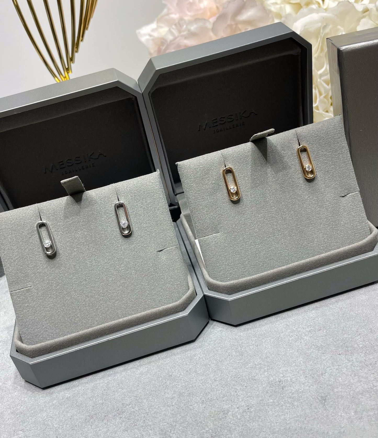 [OAK JURI]MOVE UNO SMALL 1 DIAMOND EARRINGS
