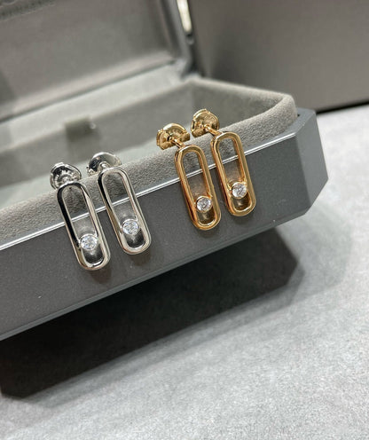 [OAK JURI]MOVE UNO SMALL 1 DIAMOND EARRINGS