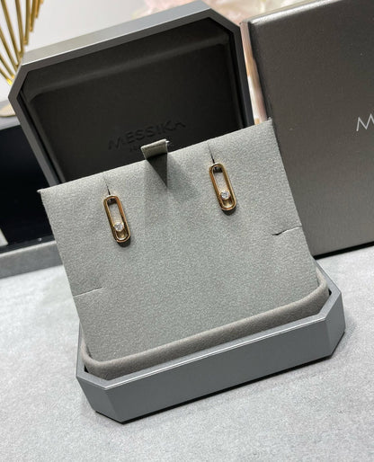 [OAK JURI]MOVE UNO SMALL 1 DIAMOND EARRINGS