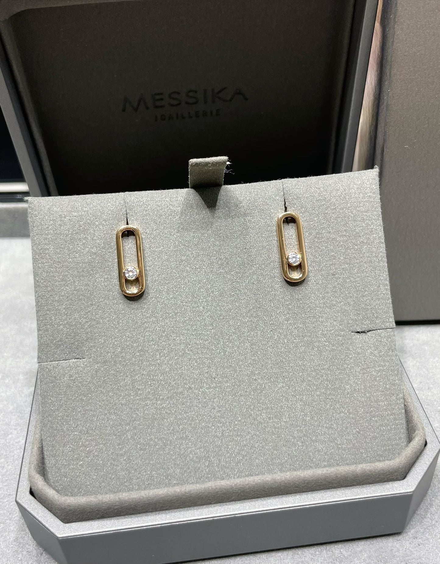 [OAK JURI]MOVE UNO SMALL 1 DIAMOND EARRINGS