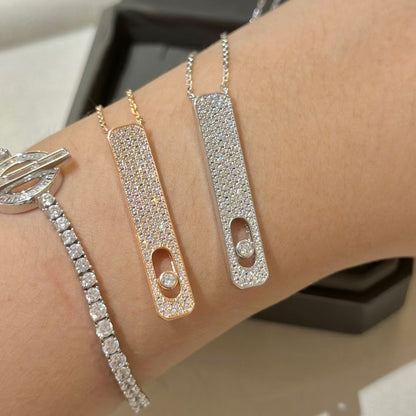 [OAK JURI]MY FIRST DIAMOND PAVED NECKLACE