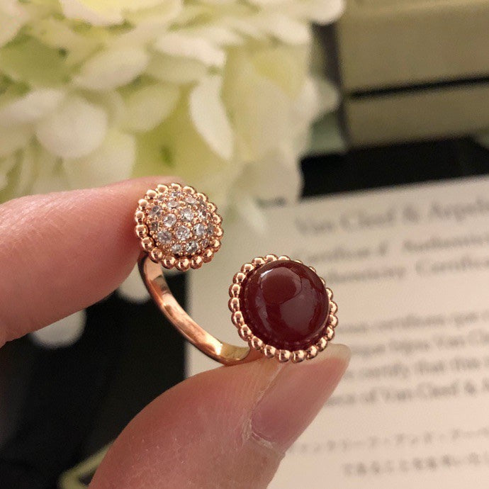 [OAK JURI]PERLEE COULEURS DIAMOND ROSE GOLD BETWEEN THE FINGER RING