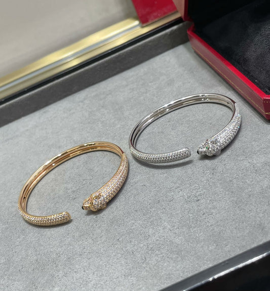 [OAK JURI]PANTHERE FULL DIAMOND OPEN BRACELET