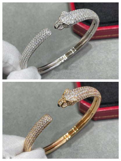 [OAK JURI]PANTHERE FULL DIAMOND OPEN BRACELET