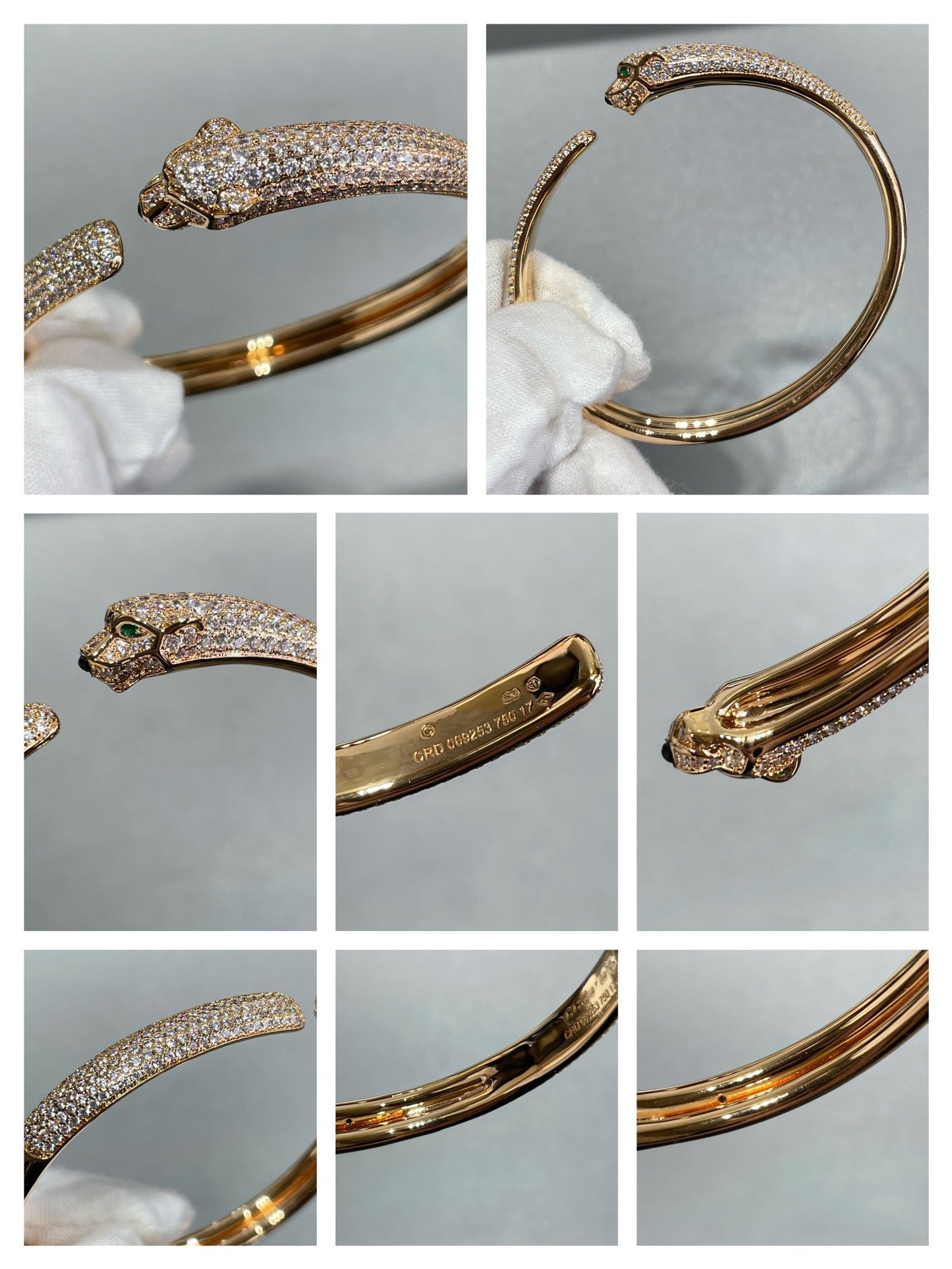 [OAK JURI]PANTHERE FULL DIAMOND OPEN BRACELET