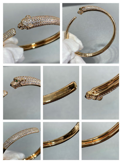 [OAK JURI]PANTHERE FULL DIAMOND OPEN BRACELET
