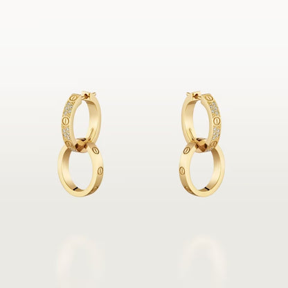 [OAK JURI]LOVE 3.3MM DANGLE HALF DIAMOND EARRINGS
