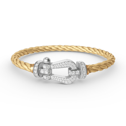 [OAK JURI]FORCE LARGE HORSESHOE FULL DIAMOND BRACELET SILVER
